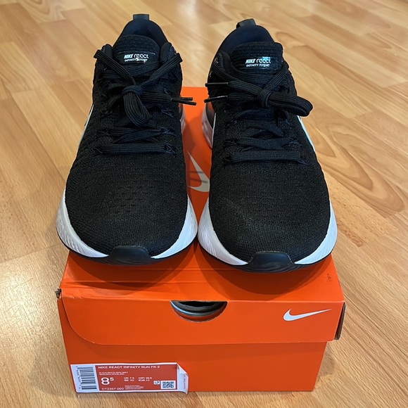 Nike Men's React Infinity Run Flyknit 2 Running Shoes Black - Picture 4 of 12